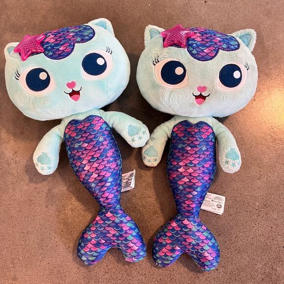 Dreamwork Gabbys Dollhouse Mercat Musical Plush Toy 2 bundle mermaid cat netflix - Picture 5 of 5